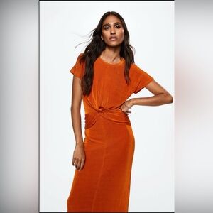 Mango orange dress